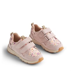 Wheat Double Velcro Toney Print Sneaker - Rose ballet